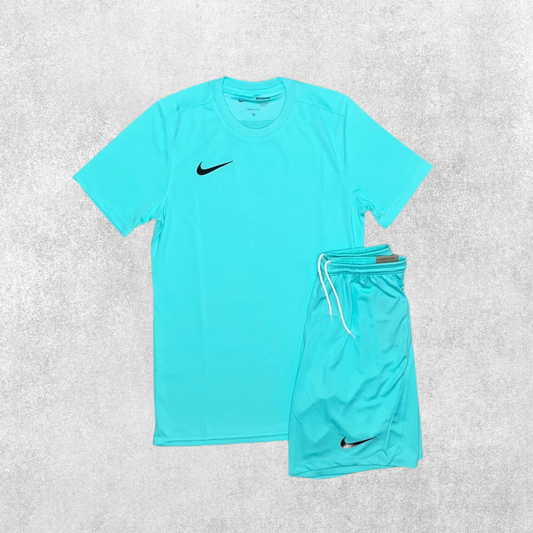 Nike - Turqoise Tee & Shorts - Dri Fit Set